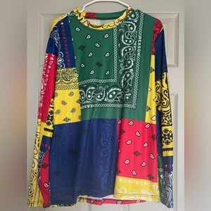 Reason Multicolor Bandana Long Sleeve Tee Shirt